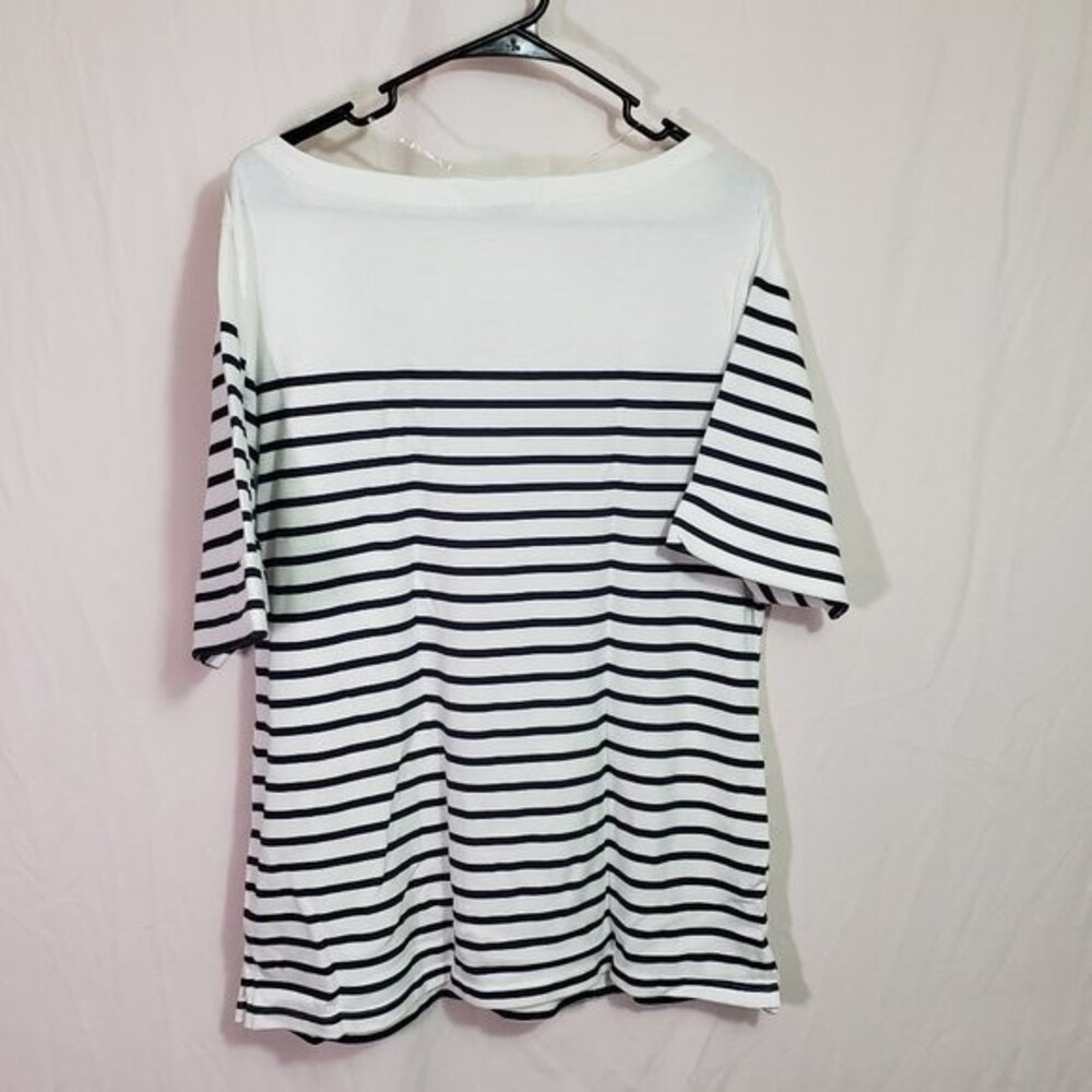 Karen Scott Floral Printed Boatneck Bright White (AI) - Picture 7 of 7